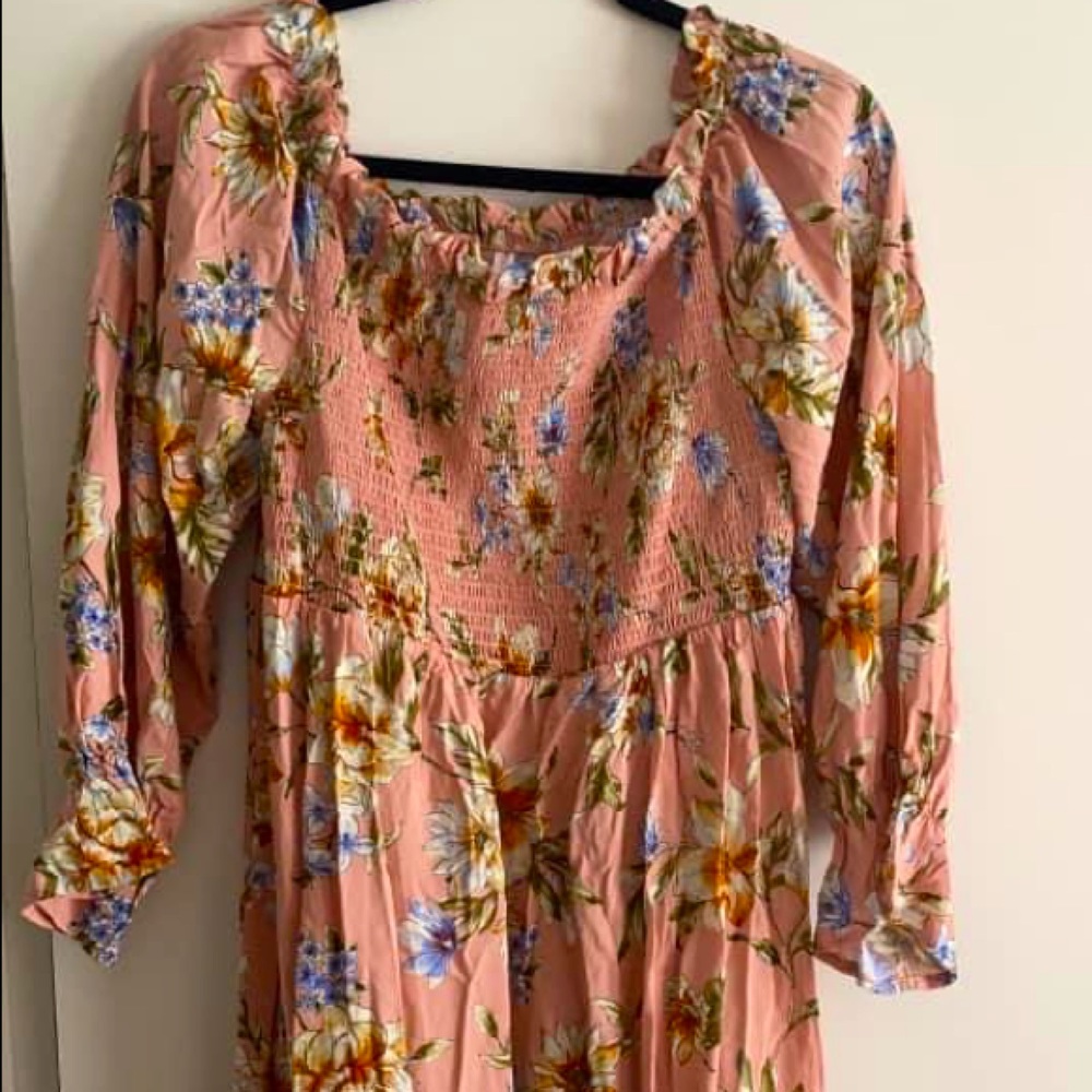 Long floral shirt/dress